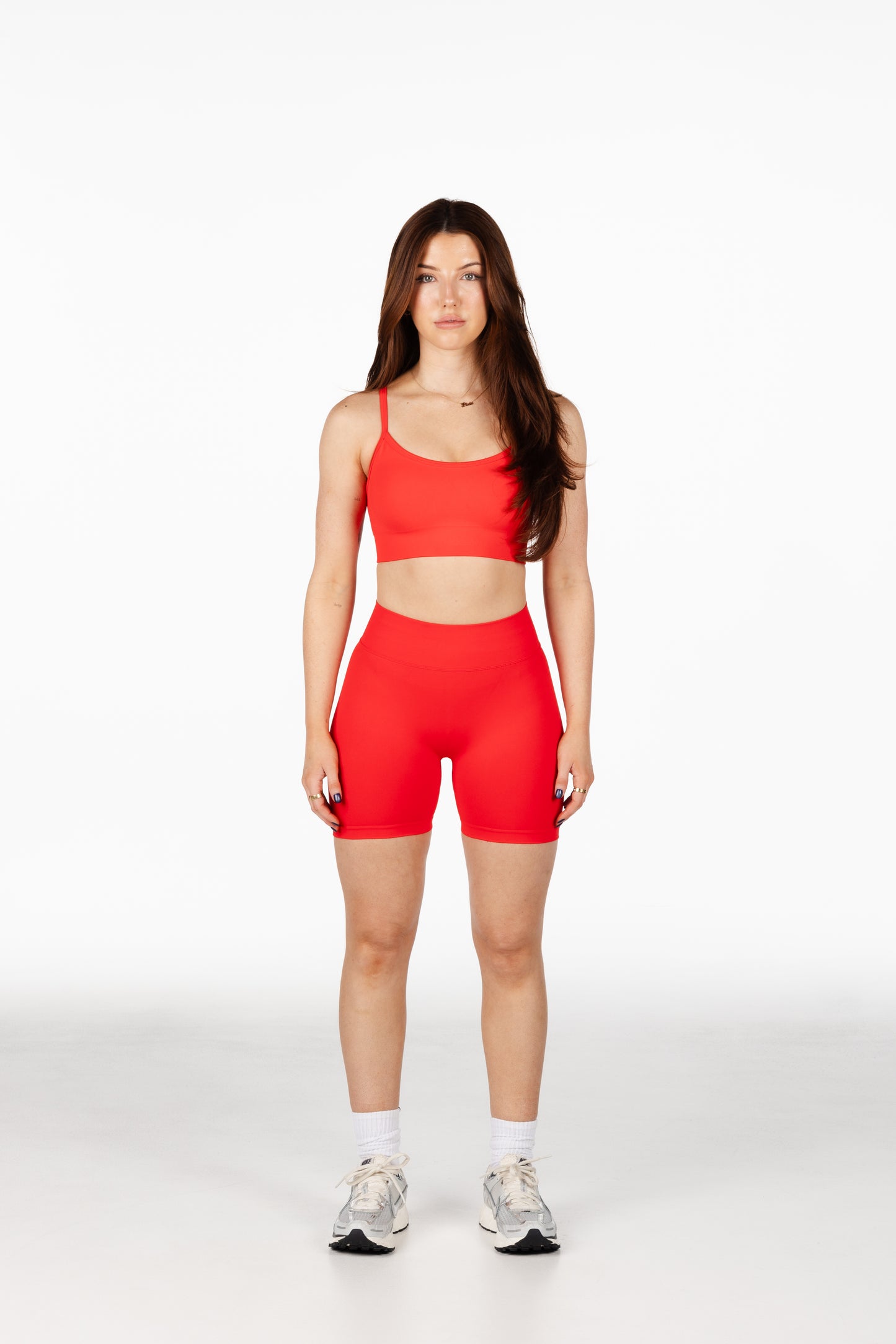Seamless Scrunch Crop - Red