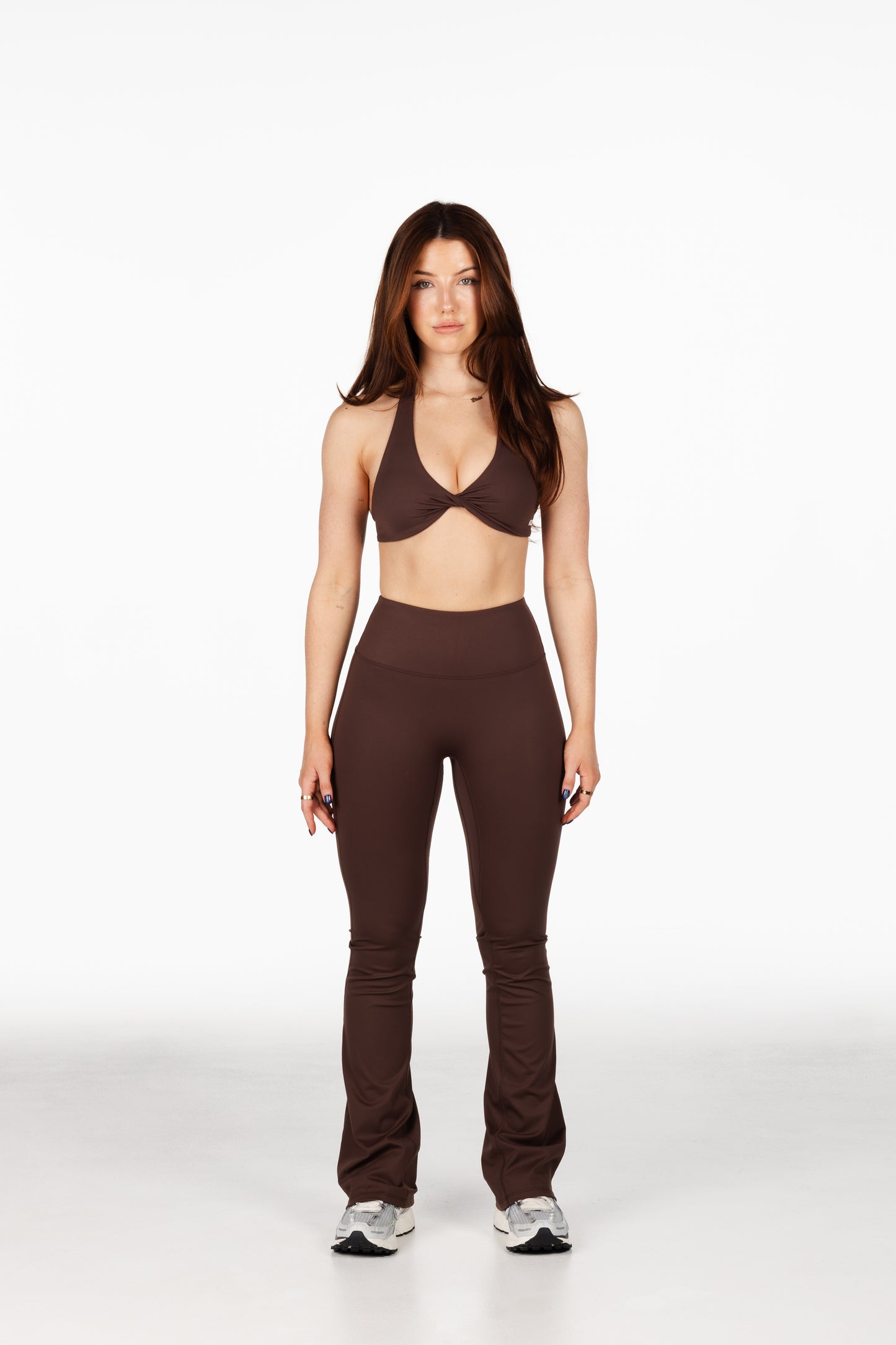 Aria Backless Twist Bra in Espresso