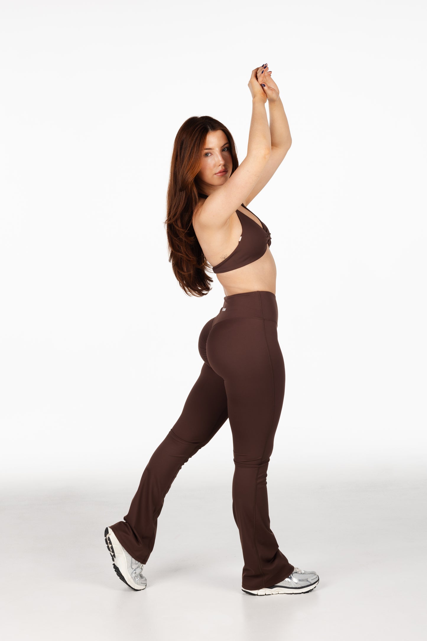 Aria Backless Twist Bra in Espresso