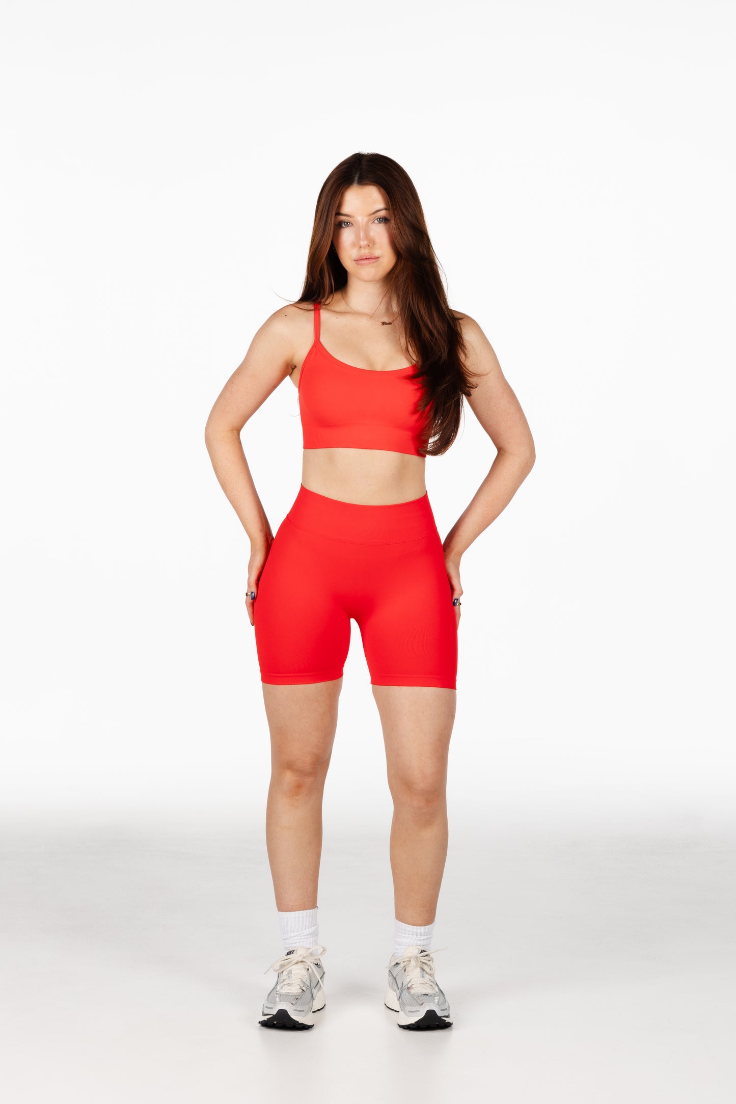 Seamless Scrunch Crop - Red