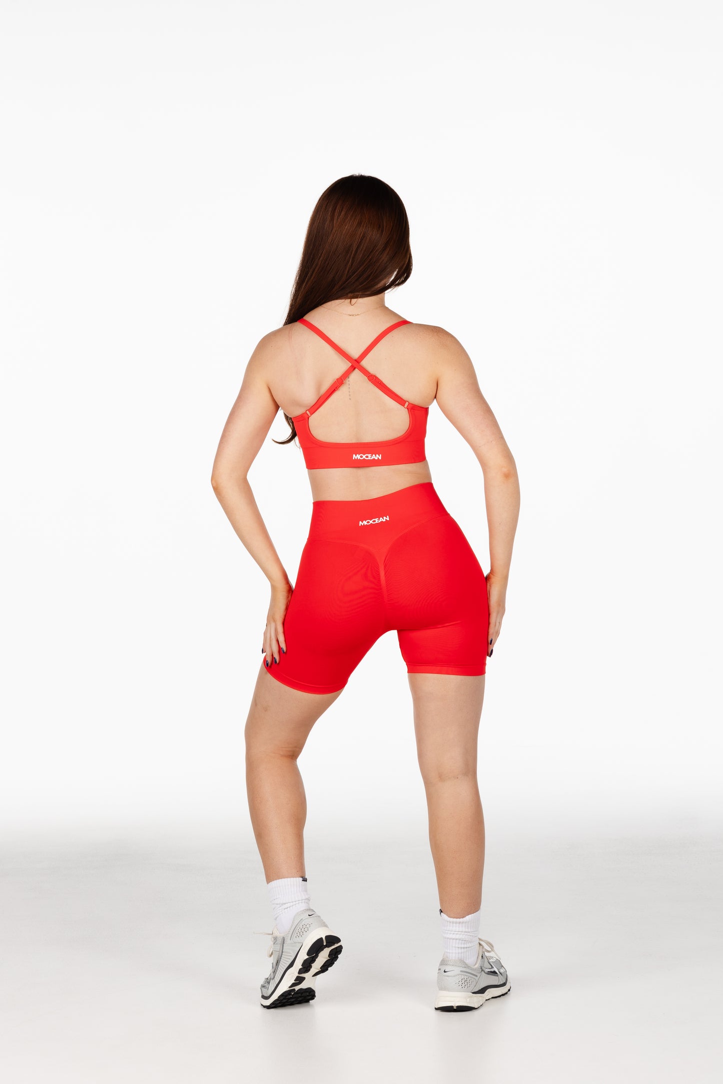 Seamless Scrunch Crop - Red