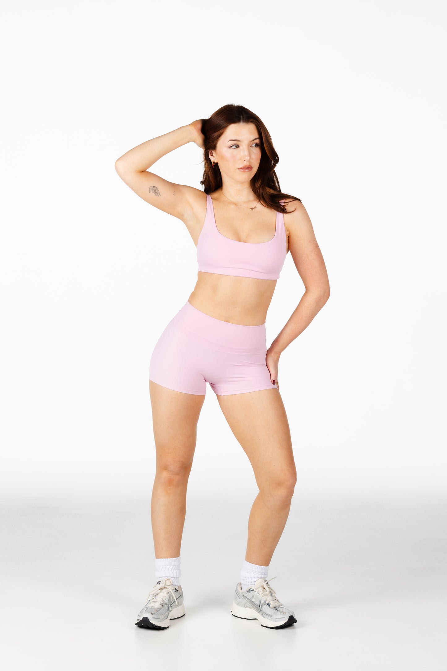 Pilates Collection - Scrunch Shorts in Baby Pink