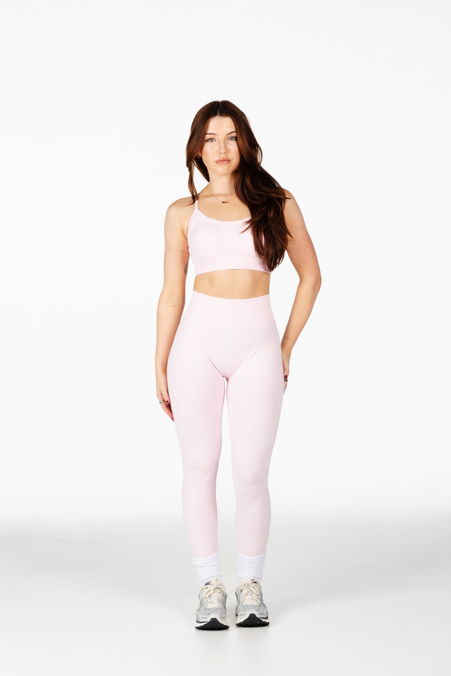 Seamless Scrunch Leggings - Baby Pink