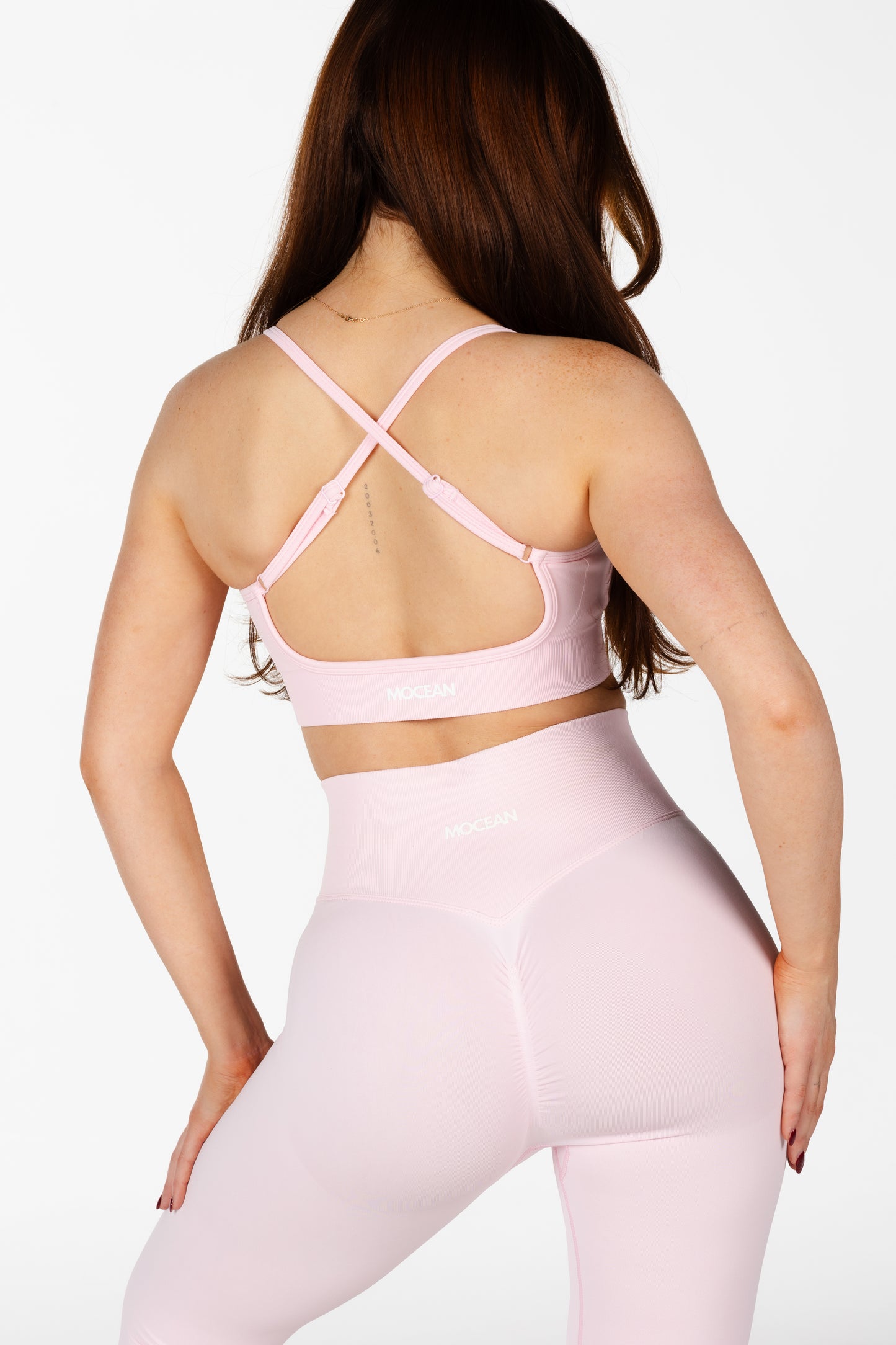 Seamless Scrunch Crop - Baby Pink