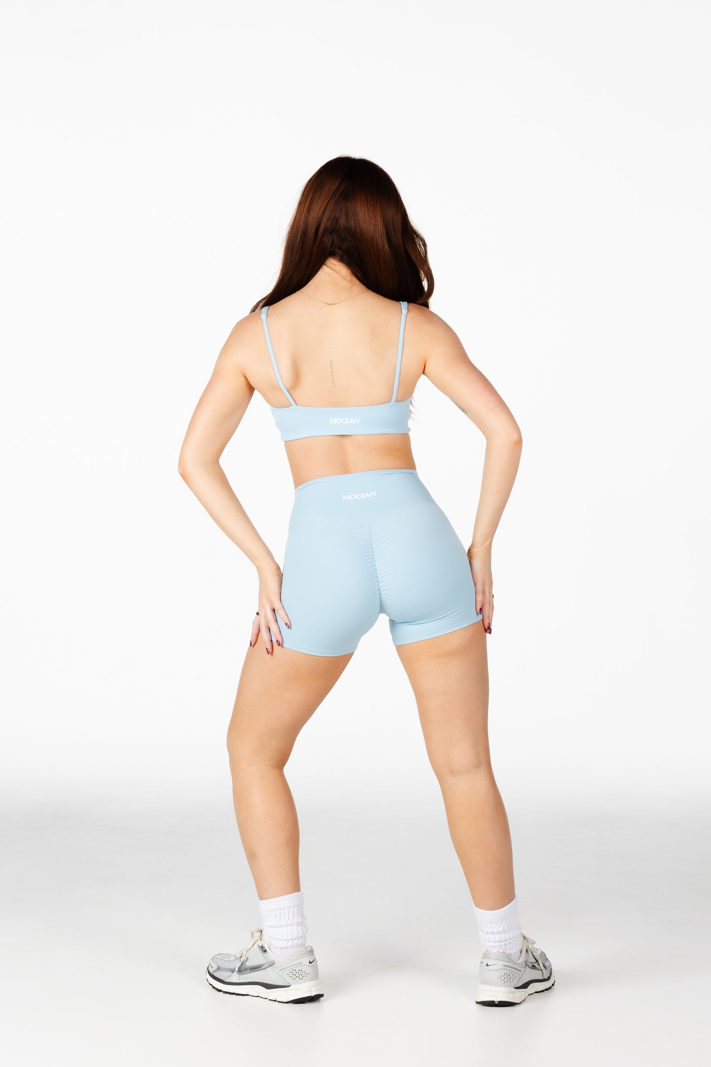 Pilates Collection - Scrunch Shorts in Baby Blue